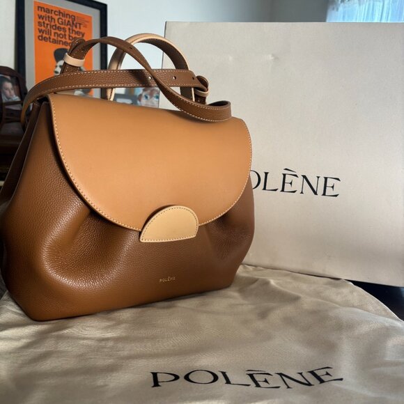 Polene Tan and Brown Shoulder Bag - Picture 4 of 8